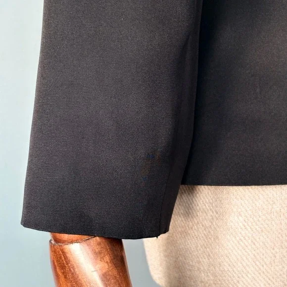 Vintage Laurence Kazar Beaded Silk Tuxedo Blazer | Size 6 | Black Evening Jacket - Picture 6 of 9